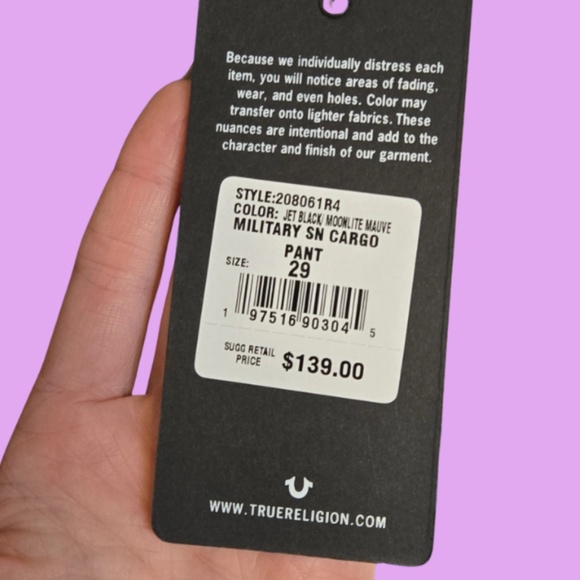 BRAND NEW!!ひTrue Religion Military Single Needle Cargo Pantsひ Free Shipping - Picture 2 of 5